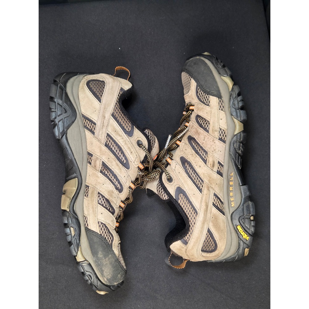 Merrell Moab 2 Ventilator Mens 10 Hiking Shoes Walnut Brown Low Top Vibram